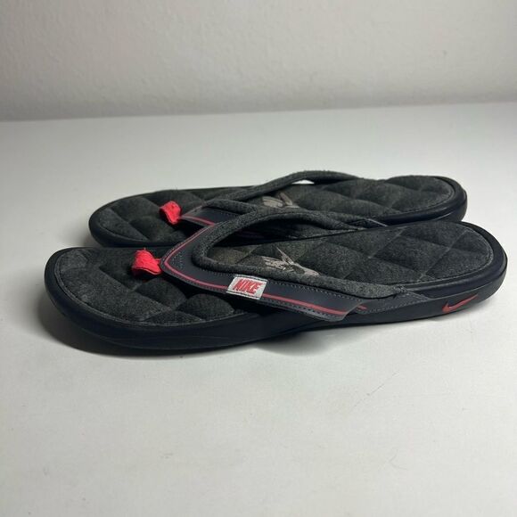 Nike Flip flops Sandals Women’s Size 9 Quilted Sole Thong Gray Pink - Picture 4 of 9